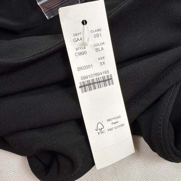 J Crew Women's Ruched Center Seam Maxi Dress 3X Black Sleeveless - Picture 8 of 16